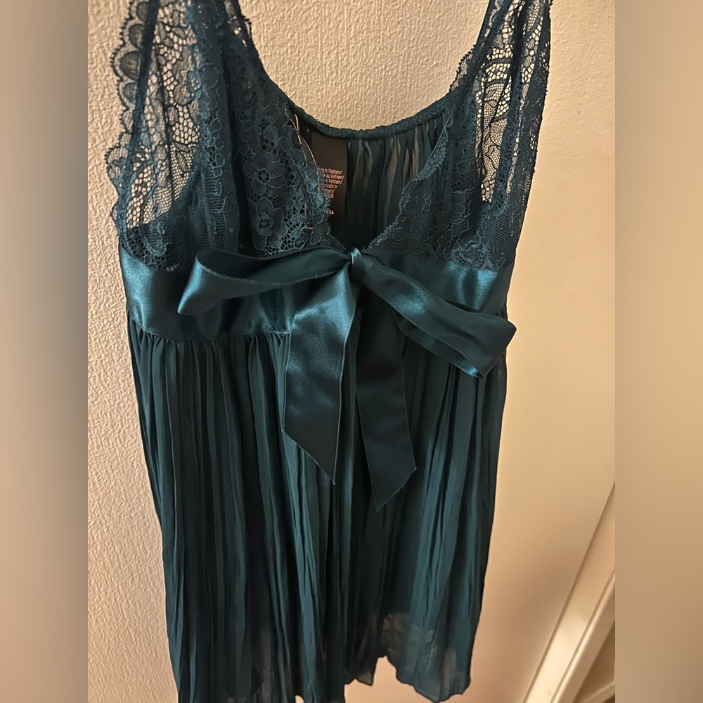 Victoria's Secret Teal Lace Chemise